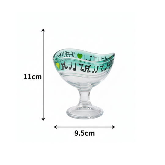 HandPainted Artisan Aura Crystal Cocktail Glasses — Set of 6
