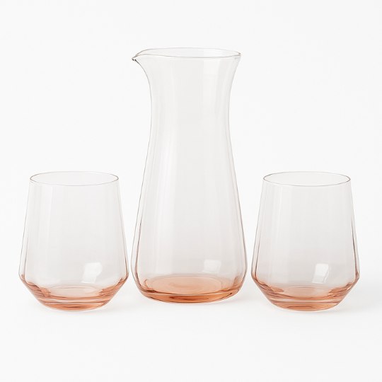 ClearServe Borosilicate Jar with 6 Glasses