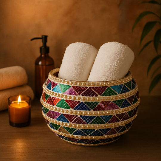 Handcrafted Sacred Glow Glass Table Lamp