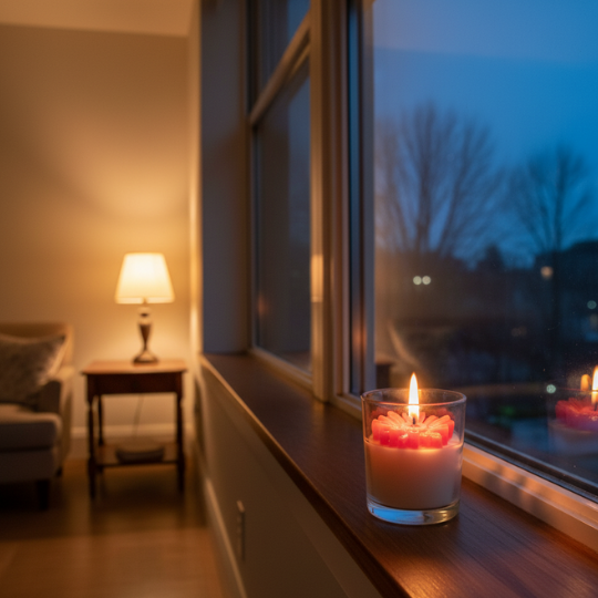 Crimson Bloom Wax Scented Candle