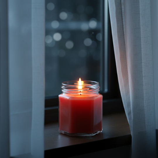 Crimson Glow Scented Wax Candle