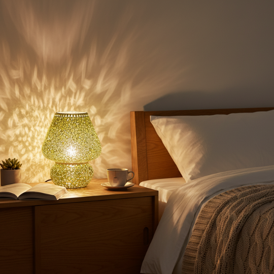 Handcrafted Luminous Aura Glass Table Lamp
