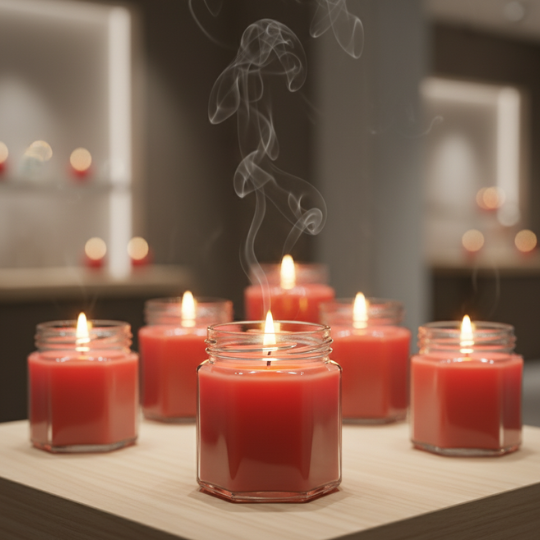 Crimson Glow Scented Wax Candle