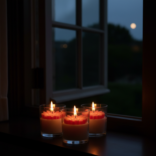 Crimson Bloom Wax Scented Candle
