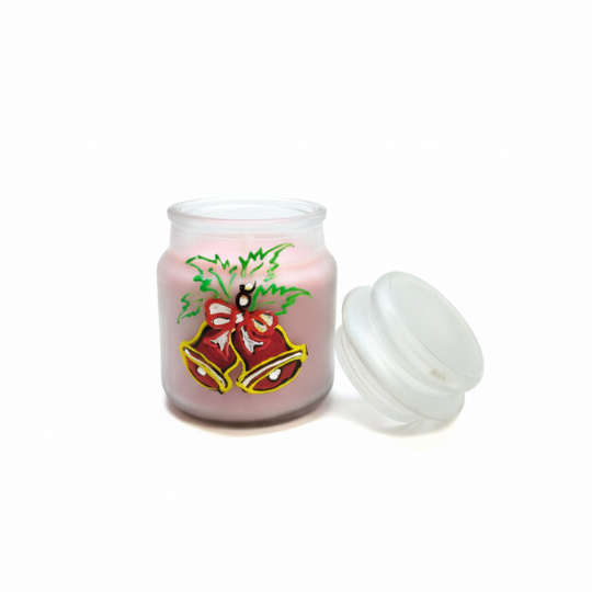 HandPainted Santa Noël — Frosted Glass Scented Candle Set (Set of 3) - Christmas Edition