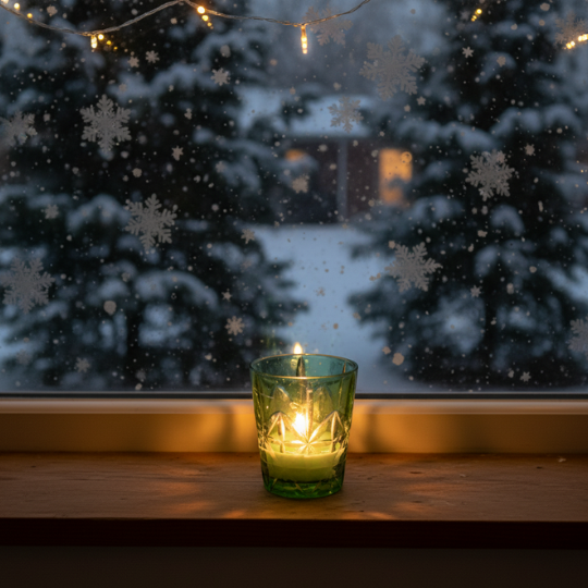 GreenFlake scented Wax Candle