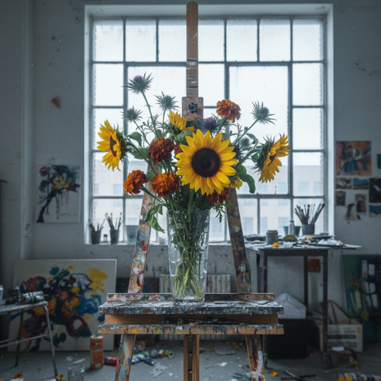 Urban Elegance Glass Flower Vase
