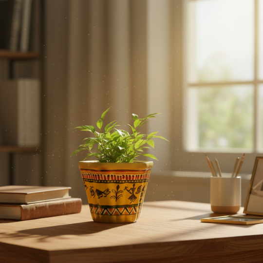 Handcrafted Tribal Echo Terracotta planter
