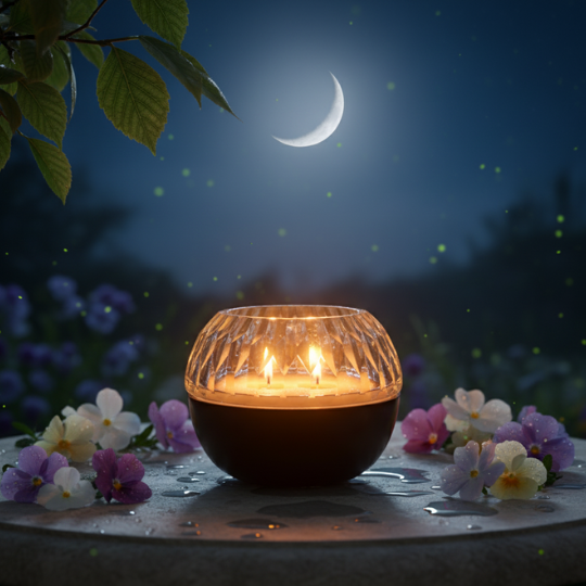 Moss-Base Scented Wax Candle (dual wick)