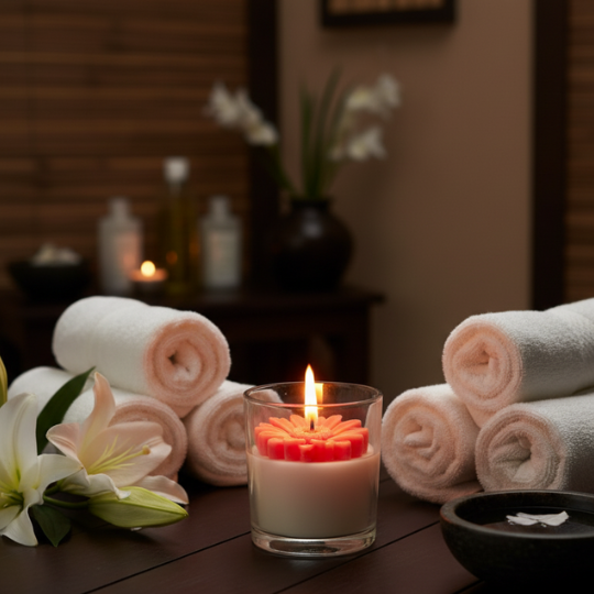 Crimson Bloom Wax Scented Candle