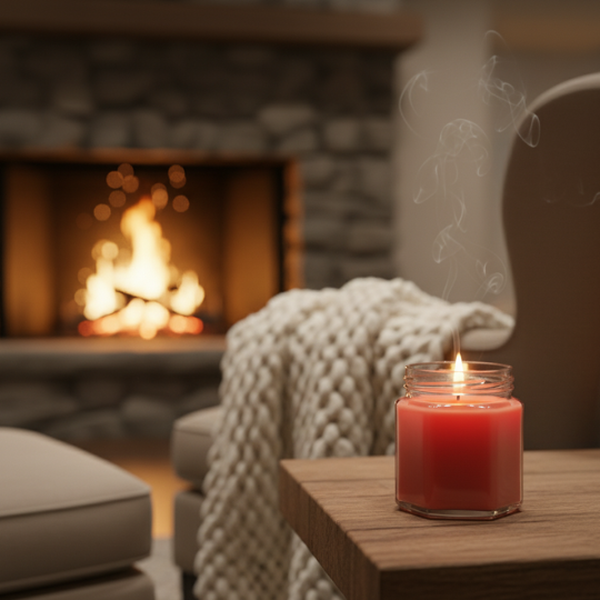 Crimson Glow Scented Wax Candle