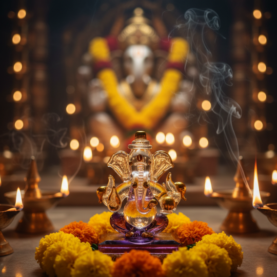 Sattva — Borosil Ganeshji idol