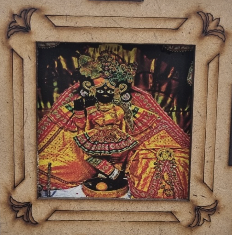 Handcrafted MDF Shri Banke Bihari ji Camphor & Oil Diffuser Lamp (Kapoor Dani)